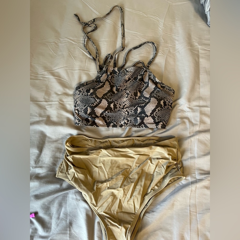 snakeskin tankini set